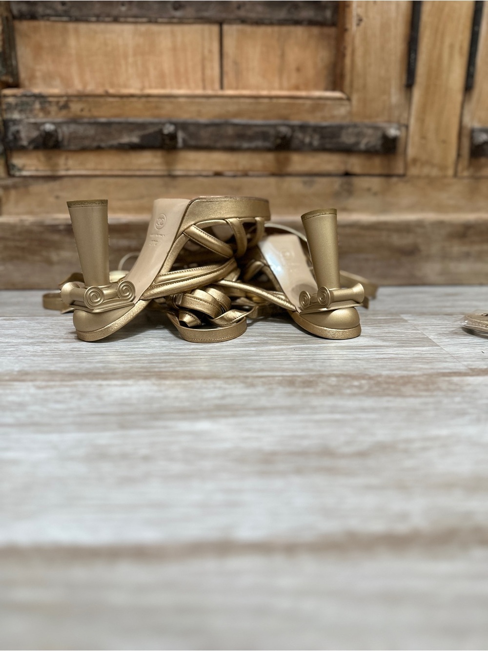 Gold Strappy Tie-Up Gladiator Sandals – Chanel EU 37C - Picture 16 of 16